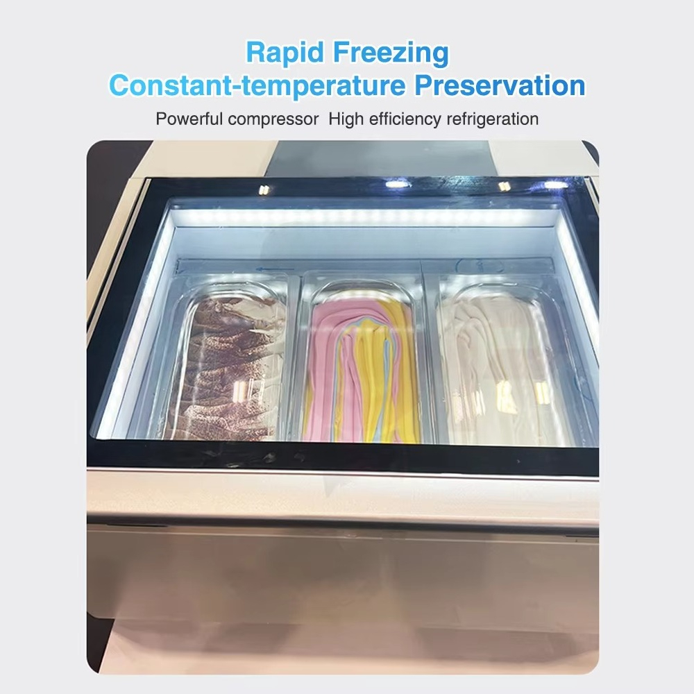 Commercial Chest Freezer - Komercyjna zamrażarka szklana mini, mała, nowa