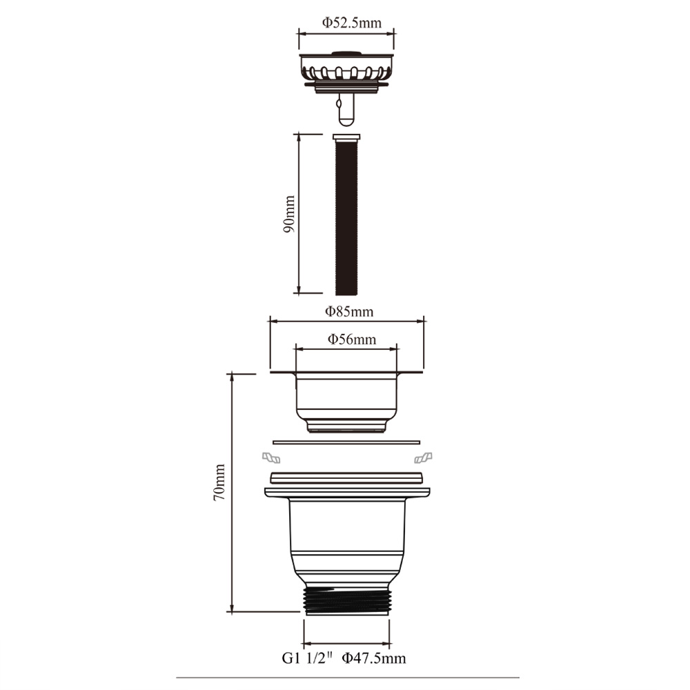 Zestaw odpływowy Talea 114MM w – Commercial Kitchen Bin recenzja i cena